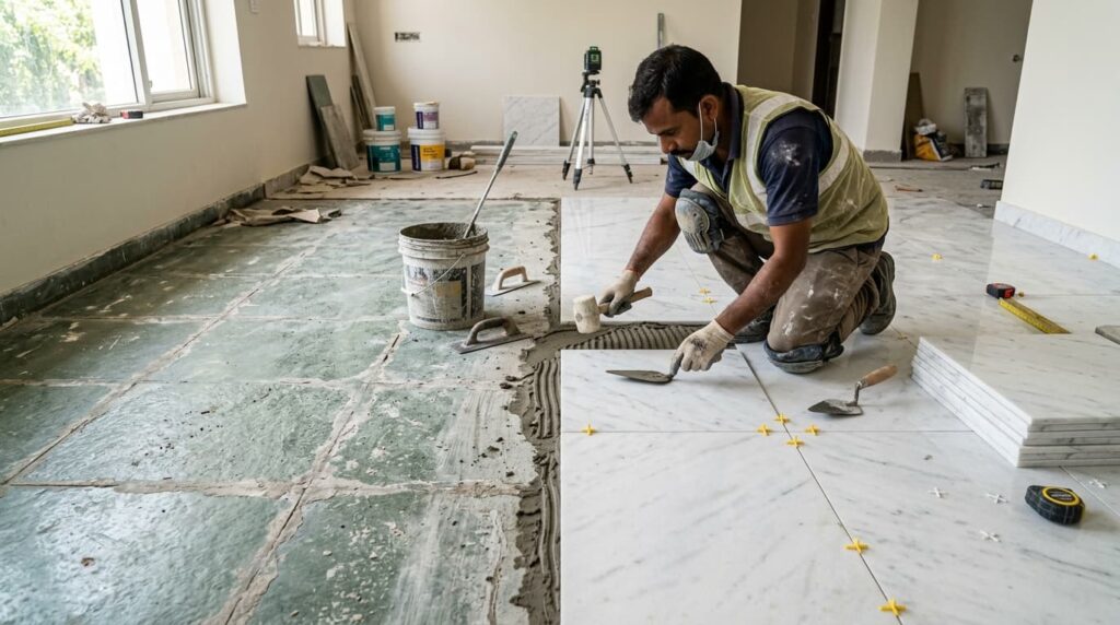 Can marble be used on a kota stone?