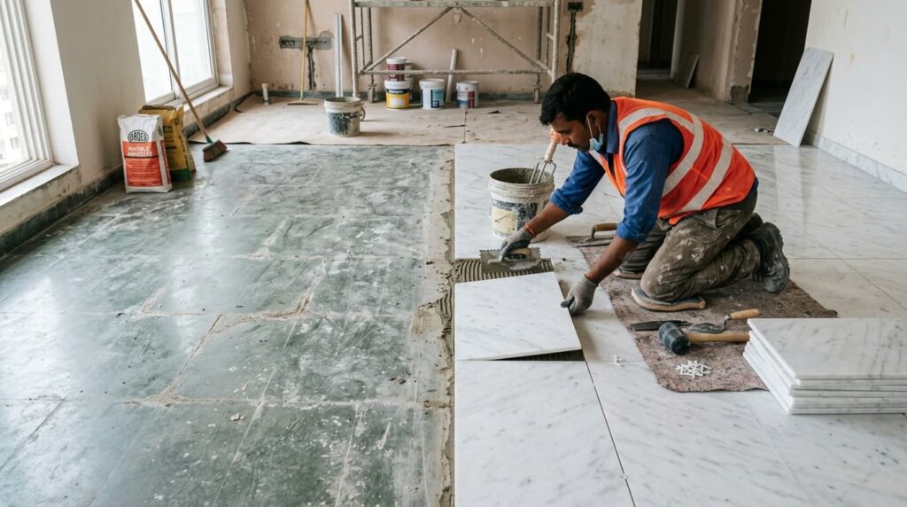 Can marble be used on a kota stone?